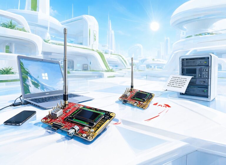 MeshCom LoRa 433 – kompilacja na Linuksie, wgranie z Windowsa i pierwsza łączność na LilyGO T3
